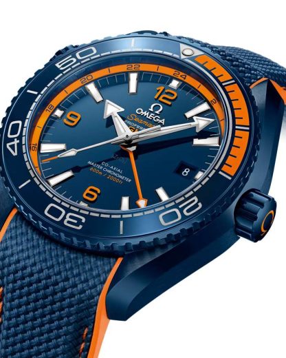Omega Big Blue Seamaster Planet Ocean 600M 45,5 mm, blå keramik på gummiband 215.92.46.22.03.001 - Bild 3