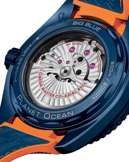 Omega Big Blue Seamaster Planet Ocean 600M 45,5 mm, blå keramik på gummiband 215.92.46.22.03.001 - Bild 4