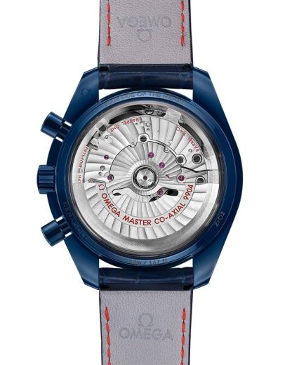 Omega Blue Side Of The Moon Speedmaster Moonphase 44,25 mm, blå keramik på läderband 304.93.44.52.03.002 - Bild 2