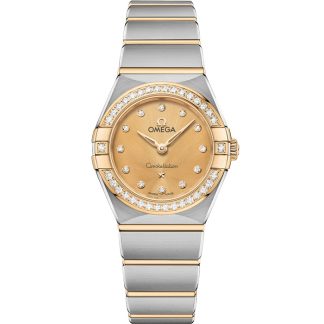 Omega Constellation 25 mm, stål - gult guld på stål - gult guld 131.25.25.60.58.001