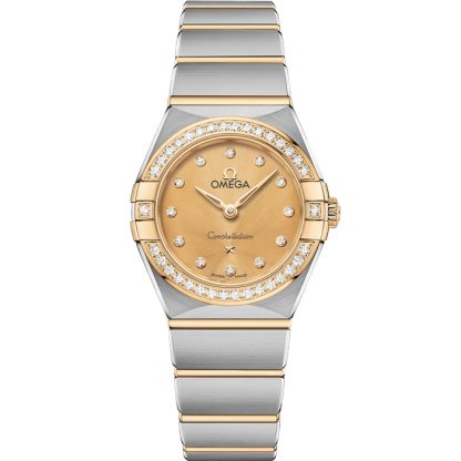 Omega Constellation 25 mm, stål - gult guld på stål - gult guld 131.25.25.60.58.001