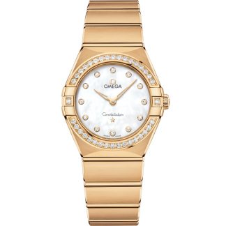 Omega Constellation 28 mm, gult guld på gult guld 131.55.28.60.55.002