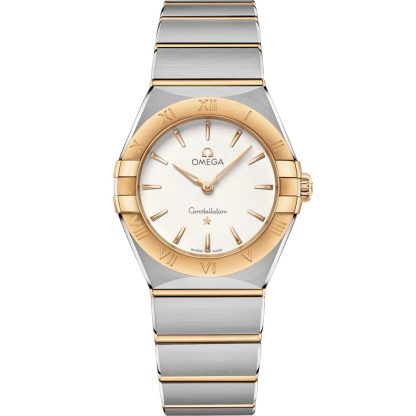 Omega Constellation 28 mm, stål - gult guld på stål - gult guld 131.20.28.60.02.002