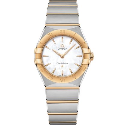 Omega Constellation 28 mm, stål - gult guld på stål - gult guld 131.20.28.60.05.002