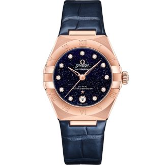 Omega Constellation 29 mm, Sedna™ guld på läderrem 131.53.29.20.53.003
