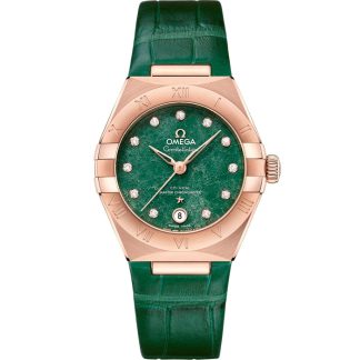 Omega Constellation 29 mm, Sedna™ guld på läderrem 131.53.29.20.99.002