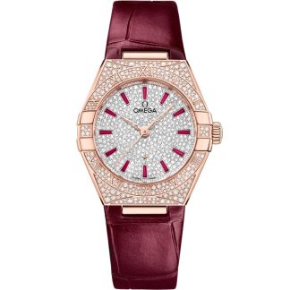 Omega Constellation 29 mm, Sedna™ guld på läderrem 131.58.29.20.99.001