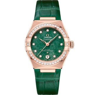 Omega Constellation 29 mm, Sedna™ guld på läderrem 131.58.29.20.99.004