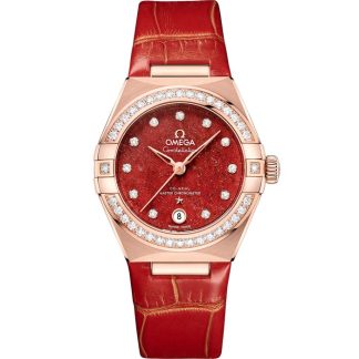 Omega Constellation 29 mm, Sedna™ guld på läderrem 131.58.29.20.99.005
