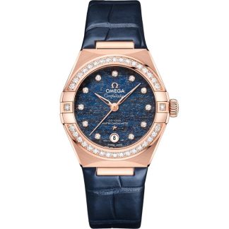 Omega Constellation 29 mm, Sedna™ guld på läderrem 131.58.29.20.99.006