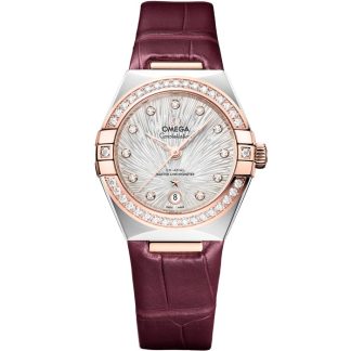 Omega Constellation 29 mm, stål - Sedna™ guld på alligator 131.28.29.20.52.001