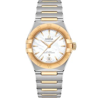 Omega Constellation 29 mm, stål - gult guld på stål - gult guld 131.20.29.20.05.002