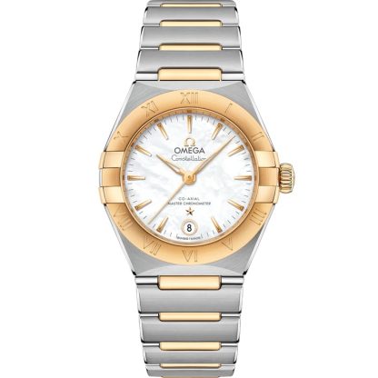 Omega Constellation 29 mm, stål - gult guld på stål - gult guld 131.20.29.20.05.002