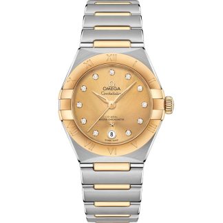 Omega Constellation 29 mm, stål - gult guld på stål - gult guld 131.20.29.20.58.001