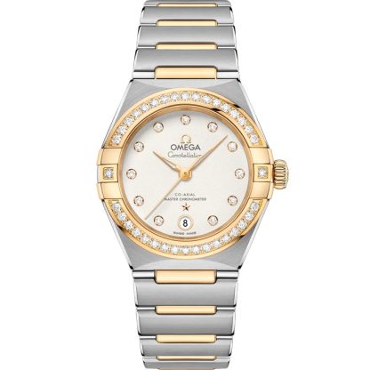 Omega Constellation 29 mm, stål - gult guld på stål - gult guld 131.25.29.20.52.002