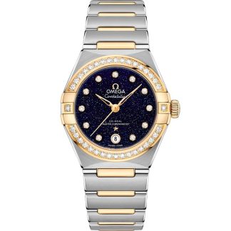 Omega Constellation 29 mm, stål - gult guld på stål - gult guld 131.25.29.20.53.001