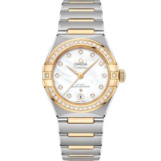 Omega Constellation 29 mm, stål - gult guld på stål - gult guld 131.25.29.20.55.002