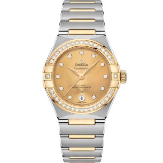 Omega Constellation 29 mm, stål - gult guld på stål - gult guld 131.25.29.20.58.001
