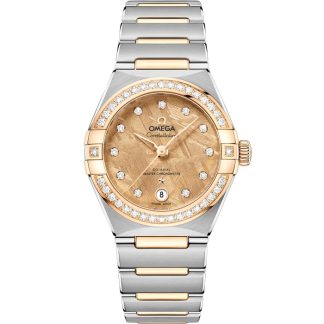Omega Constellation 29 mm, stål - gult guld på stål - gult guld 131.25.29.20.99.002