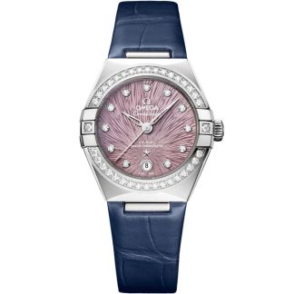 Omega Constellation 29 mm, stål på alligator 131.18.29.20.60.001