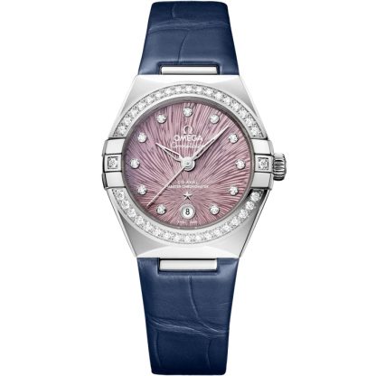 Omega Constellation 29 mm, stål på alligator 131.18.29.20.60.001