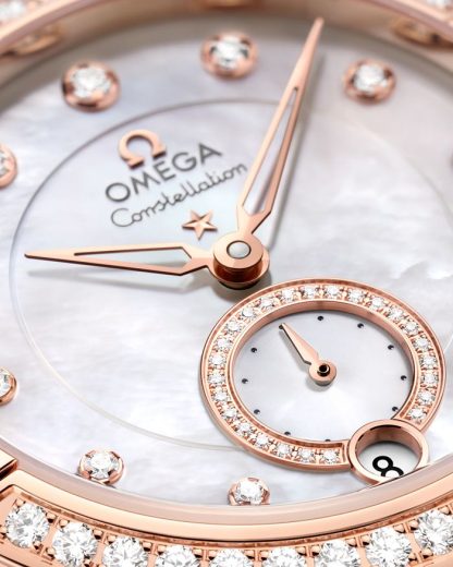 Omega Constellation 34 mm, stål - Sedna™ guld på läderrem 131.28.34.20.55.001 - Bild 3