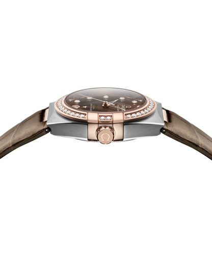 Omega Constellation 36 mm, stål - Sedna™ guld på läderrem 131.28.36.20.63.001 - Bild 3