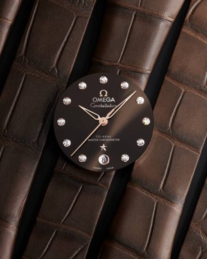 Omega Constellation 36 mm, stål - Sedna™ guld på läderrem 131.28.36.20.63.001 - Bild 6