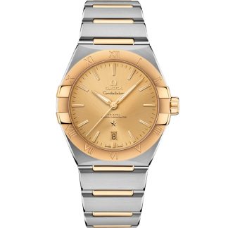Omega Constellation 39 mm, stål - gult guld på stål - gult guld 131.20.39.20.08.001