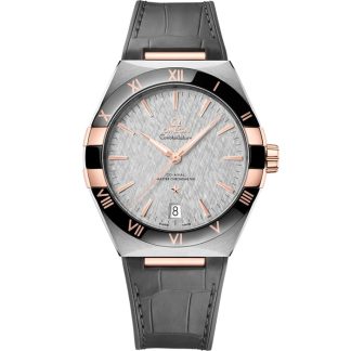 Omega Constellation 41 mm, stål - Sedna™-guld på läderarmband 131.23.41.21.06.001