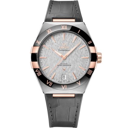 Omega Constellation 41 mm, stål - Sedna™-guld på läderarmband 131.23.41.21.06.001