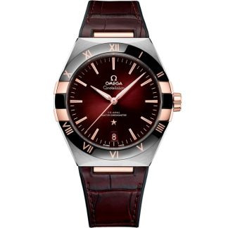 Omega Constellation 41 mm, stål - Sedna™ guld på läderrem 131.23.41.21.11.001