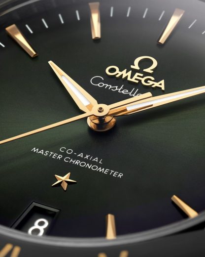 Omega Constellation 41 mm, stål - gult guld på läderrem 131.23.41.21.10.001 - Bild 3