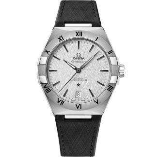 Omega Constellation 41 mm, stål på gummiarmband 131.12.41.21.06.001
