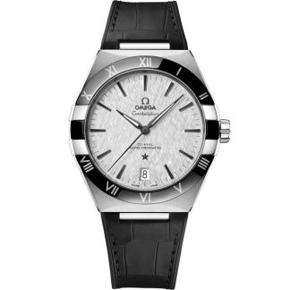 Omega Constellation 41 mm, stål på läderarmband 131.33.41.21.06.001