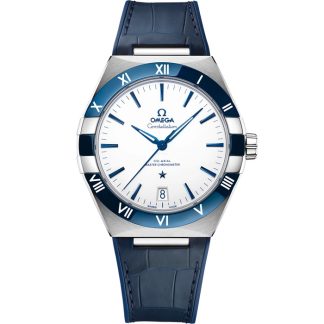 Omega Constellation 41 mm, stål på läderrem 131.33.41.21.04.001