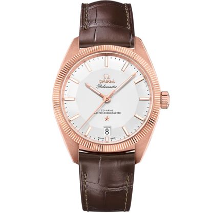 Omega Constellation Globemaster 39 mm, Sedna™ guld på läderrem 130.53.39.21.02.001