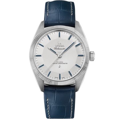 Omega Constellation Globemaster 39 mm, platina på läderrem 130.93.39.21.99.001