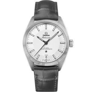 Omega Constellation Globemaster 39 mm, stål på läderband 130.33.39.21.02.001
