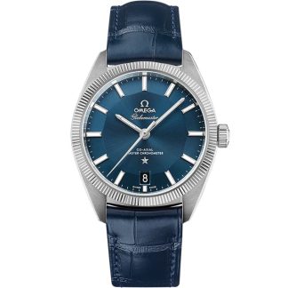 Omega Constellation Globemaster 39 mm, stål på läderband 130.33.39.21.03.001