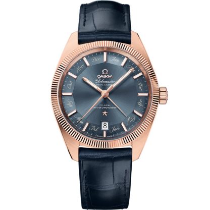 Omega Constellation Globemaster 41 mm, Sedna™ guld på läderrem 130.53.41.22.03.001