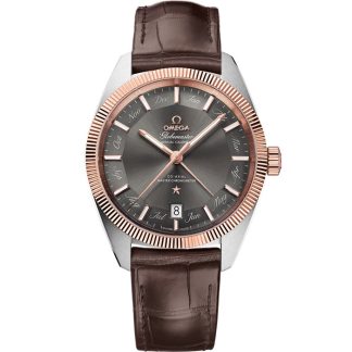 Omega Constellation Globemaster 41 mm, stål - Sedna™ guld på läderrem 130.23.41.22.06.001