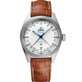 Omega Constellation Globemaster 41 mm, stål på läderrem 130.33.41.22.02.001