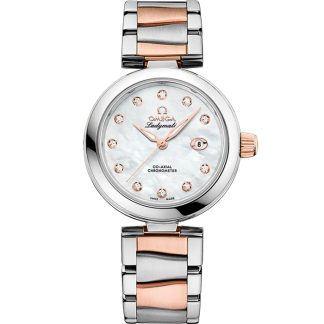 Omega De Ville Ladymatic 34 mm, stål - Sedna™ guld på stål - Sedna™ guld 425.20.34.20.55.004