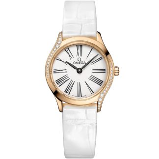 Omega De Ville Mini Trésor 26 mm, Moonshine™-guld på alligator 428.58.26.60.04.001