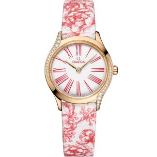 Omega De Ville Mini Trésor 26 mm, Moonshine™ guld på toile de jouy 428.57.26.60.04.003