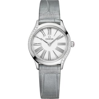 Omega De Ville Mini Trésor 26 mm, stål på alligator 428.18.26.60.04.001