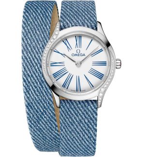 Omega De Ville Mini Trésor 26 mm, stål på läderband 428.17.26.60.04.009