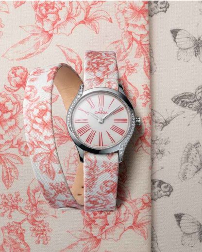 Omega De Ville Mini Trésor 26 mm, stål på toile de jouy 428.17.26.60.04.003 - Bild 7