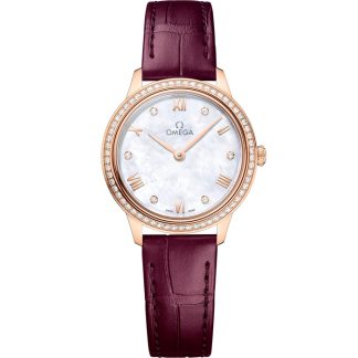 Omega De Ville Prestige 27,5 mm, Sedna™ guld på läderarmband 434.58.28.60.55.001